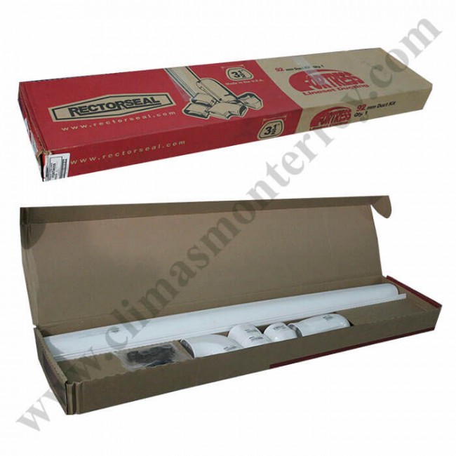 Kit Canaleta Color Blanco,3 Tramos 1.2 Mts, 2 Coples, 1 Entrada Pared, 1 Codo 90, 1 Salida Final LDK92W - 84005