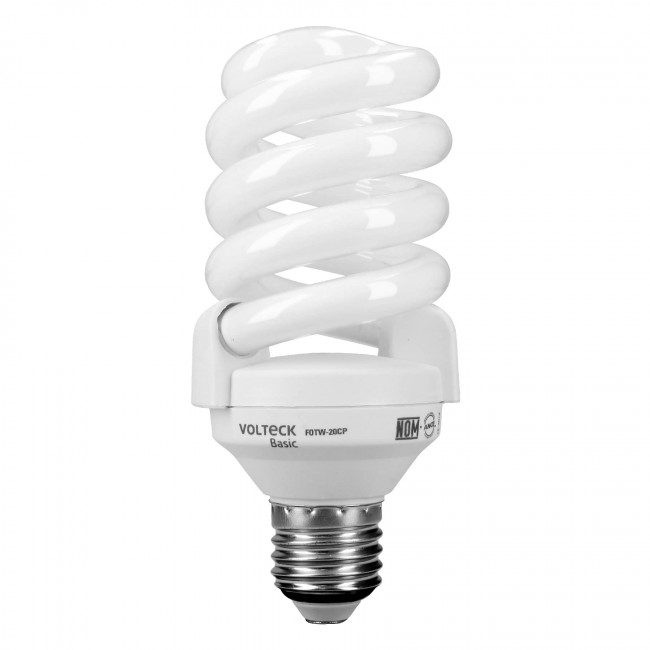 Lámpara 20 W, espiral, luz día, Volteck basic - FOTW-20CP / 20103