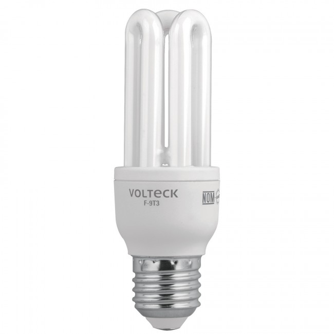 Lámpara 9 W, triple, luz día, T3, en blister, Volteck - F-9T3 / 46843