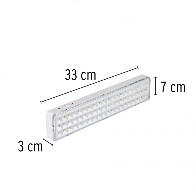 Lámpara de emergencia recargable 300 lm, 60 LED - LAE-60 / 43008