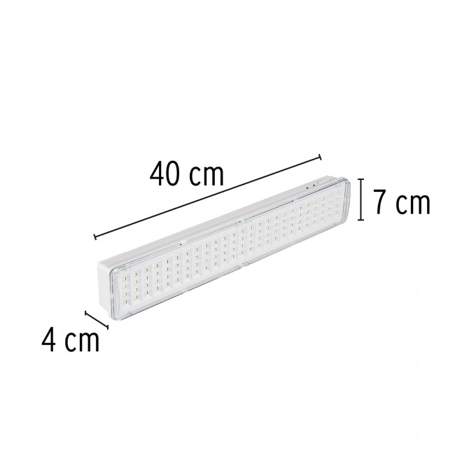 Lámpara de emergencia recargable 500 lm, 100 LED - LAE-100 / 43009