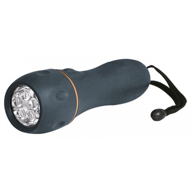 Linterna plástica de Led, luz abierta, 2 pilas D, 60 Lm - LIPLA60-K / 10464