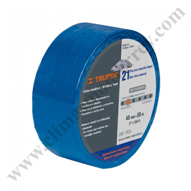 Masking tape, 1-1/2' x 50 m, azul - MSK-1-1/2A / 12623