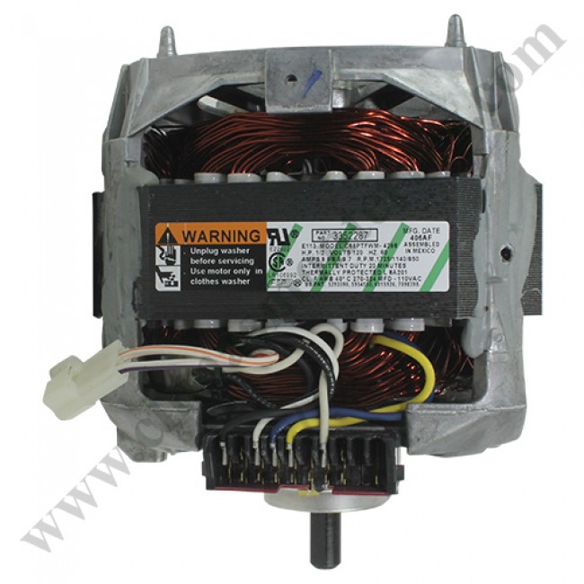 Motor Para Lavadora, 1/3Hp, 120V, 60Hz, Rpm 1625, Amps 3.7 - W10249628