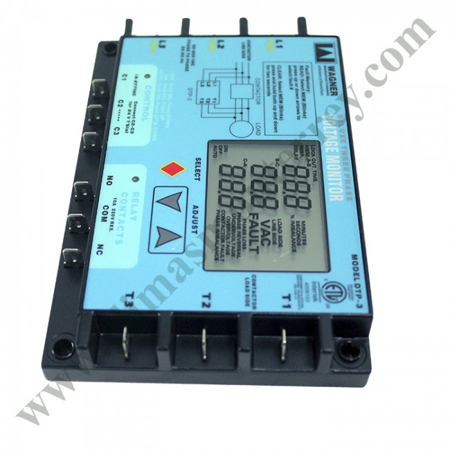 Protector De Fase Trifasico, Timer, Relay Carrier - Div-Dtp-3