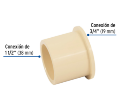 Reducción Bushing CPVC 1-1/2' x 3/4' - CPVC-238 / 48942