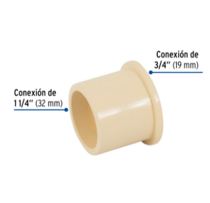 Reducción Bushing CPVC 1-1/4' x 3/4' - CPVC-235 / 48939