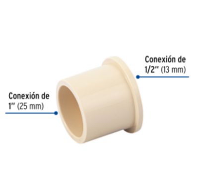 Reducción bushing de CPVC, 1' x 1/2' - CPVC-232 / 45063