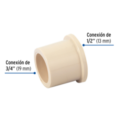 Reducción bushing de CPVC, 3/4' x 1/2' - CPVC-231 / 45062