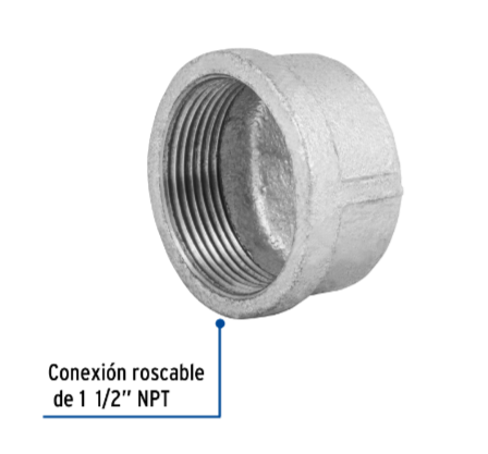 Tapón capa, acero galvanizado, 1-1/2' - CG-305 / 48787