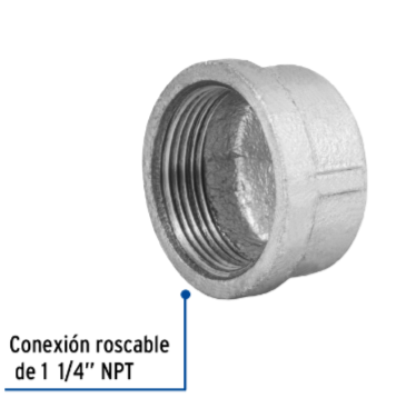 Tapón capa, acero galvanizado, 1-1/4' - CG-304 / 48786