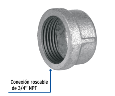 Tapón capa, acero galvanizado, 3/4' - CG-302 / 47492