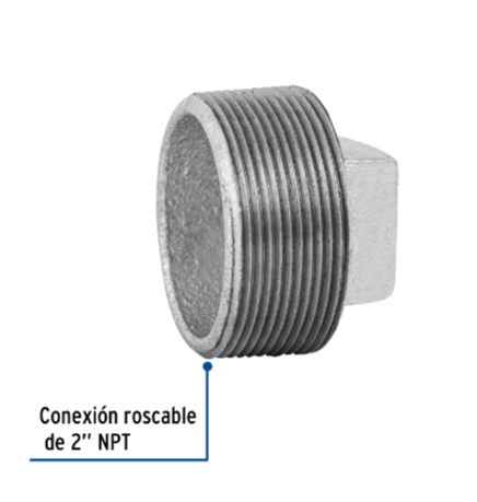 Tapón macho, acero galvanizado, 2' - CG-316 / 48785