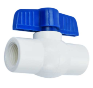 Válvula esfera de pvc, 1-1/2', roscable - PVC-ES-1-1/2R / 49154