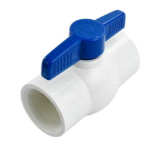 Válvula esfera de pvc, 1-1/4', roscable - PVC-ES-1-1/4R / 49153